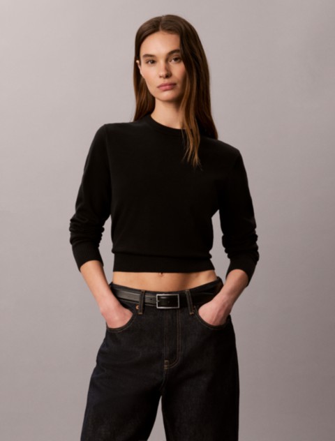 Женские свитеры Calvin Klein Smooth Cotton Crewneck Sweater