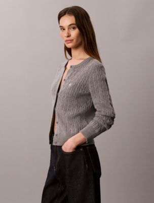 Женские кардиганы Calvin Klein Cable Knit Cardigan Sweater — фото 4