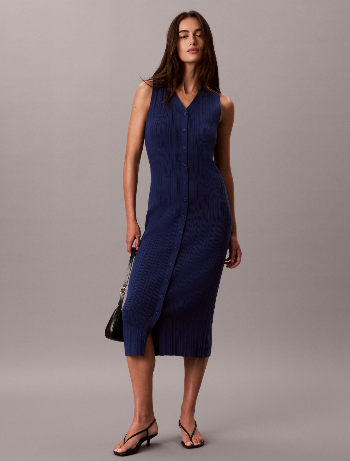 Smooth Cotton Midi Dress