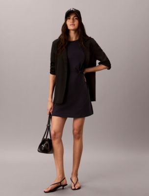 Monogram Mini T-Shirt Dress, Dark Sapphire