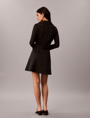 Женское платье Calvin Klein Interlock Half Zip, цвет: Чёрный — фото 4
