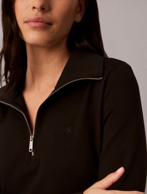 Женское платье Calvin Klein Interlock Half Zip, цвет: Чёрный — фото 6
