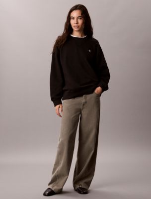 Женские худи Calvin Klein Monogram Fleece Crewneck Sweatshirt — фото 2