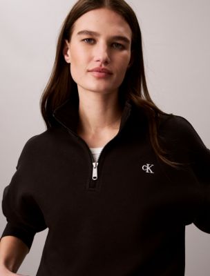 Женские худи Calvin Klein Monogram Fleece 1/4 Zip Sweatshirt — фото 2