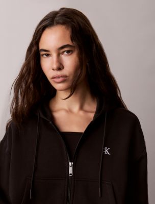 Monogram Logo Fleece Zip Hoodie - thumbnail 4