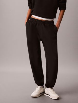 Женские брюки Calvin Klein Monogram Fleece, цвет: Чёрный — фото 3