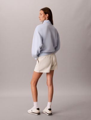 Женский свитшот Calvin Klein Stitch Arch Logo Fleece, цвет: Синий — фото 5