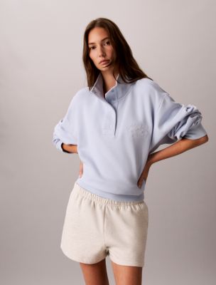 Stitch Arch Logo Fleece Sweatshirt, Breezy Blue 