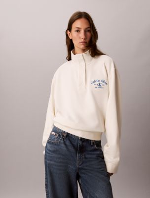 Stitch Arch Logo Fleece Sweatshirt, Tofu