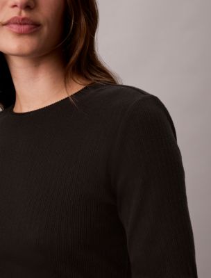 Женские футболки Calvin Klein Pointelle Knit Slim Tee — фото 3
