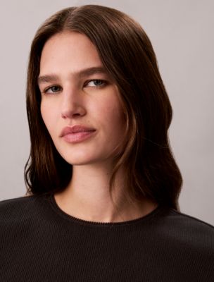 Женские футболки Calvin Klein Pointelle Knit Slim Tee — фото 4