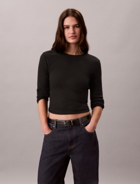 Женские футболки Calvin Klein Pointelle Knit Slim Tee