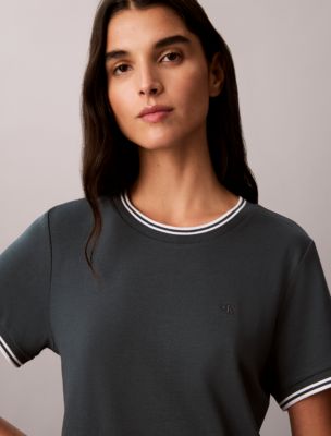 Женские платья Calvin Klein Tipping Stripe T-Shirt Dress — фото 3