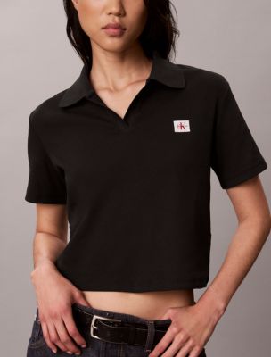 Женские рубашки Calvin Klein Woven Monologo Polo Shirt — фото 5