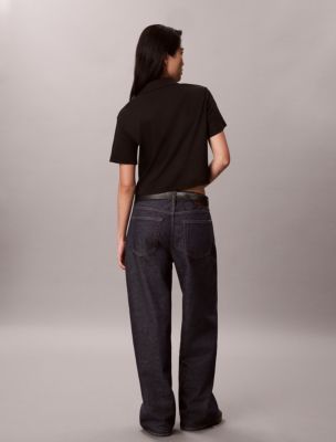 Женские рубашки Calvin Klein Woven Monologo Polo Shirt — фото 6