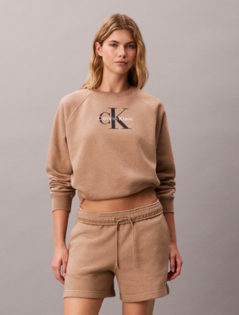 Женские худи Calvin Klein Monologo Fleece Relaxed Sweatshirt