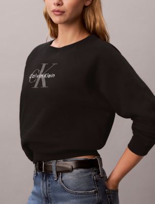 Женские худи Calvin Klein Monologo Relaxed Crewneck Sweatshirt — фото 5