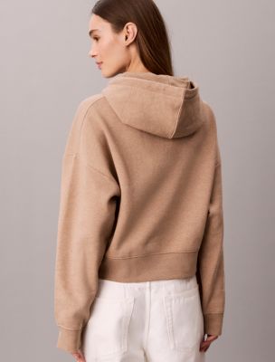 Женское худи Calvin Klein Monologo Fleece, цвет: Amphora — фото 3