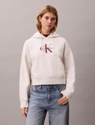 Monologo Fleece Hoodie, Light Grey Heather