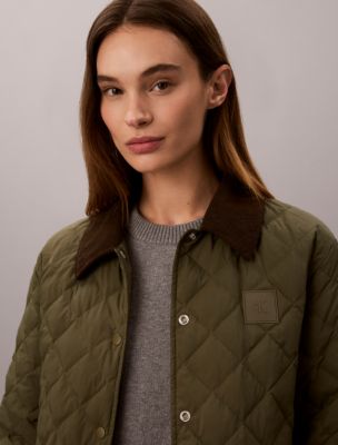Женская куртка Calvin Klein Quilted Liner Jacket, цвет: Оливковый ночной — фото 5