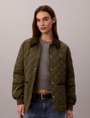 Quilted Liner Jacket, Olive Night