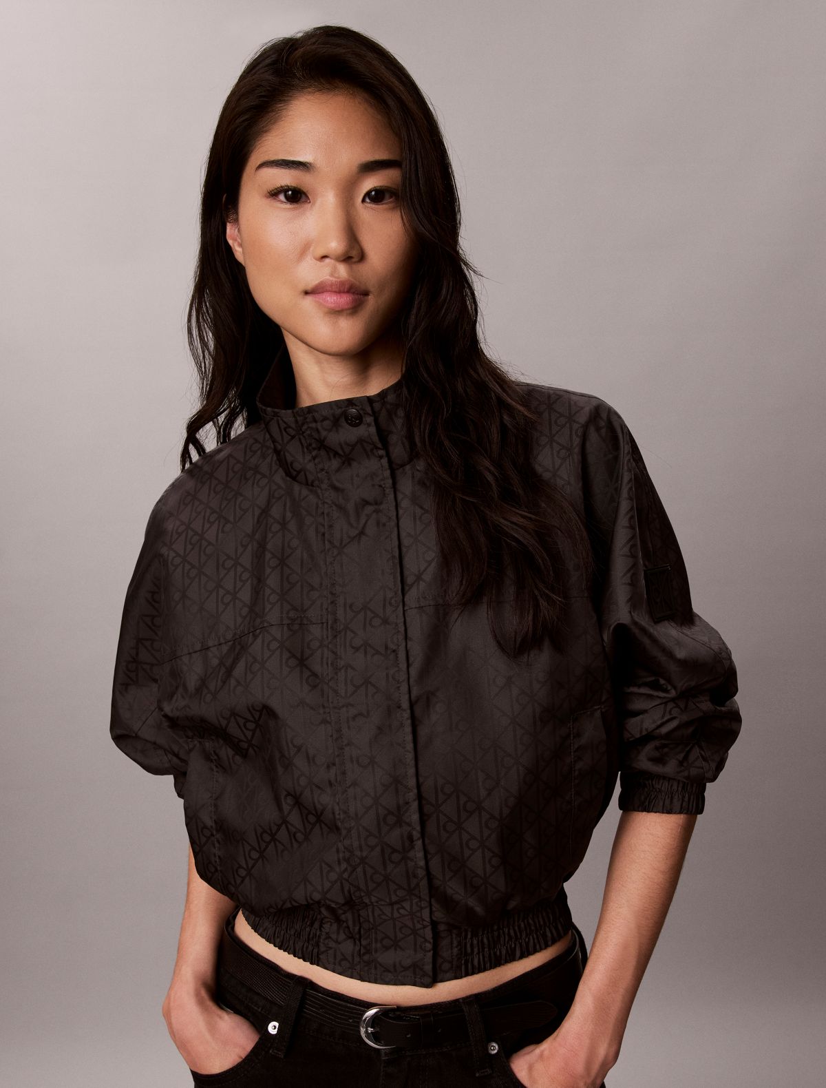 Emblem Logo Jacquard Windbreaker