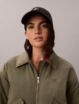Женская куртка Calvin Klein Nylon Padded Bomber, цвет: Пыльный оливковый — фото 2