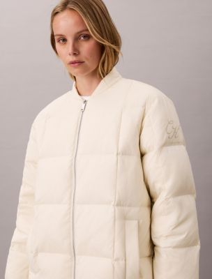 Женская куртка Calvin Klein Matte Midweight Down Puffer Coat with Scarf, цвет: Turtledove — фото 2