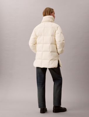Женская куртка Calvin Klein Matte Midweight Down Puffer Coat with Scarf, цвет: Turtledove — фото 4