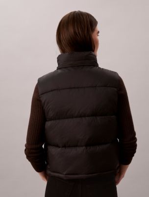 Женский жилет Calvin Klein Midweight Puffer Vest, цвет: Чёрный — фото 2