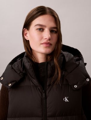 Женский жилет Calvin Klein Midweight Puffer Vest, цвет: Чёрный — фото 3
