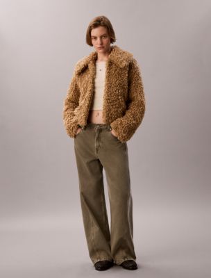 Женские куртки Calvin Klein Faux Teddy Collar Jacket — фото 2