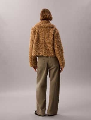 Женские куртки Calvin Klein Faux Teddy Collar Jacket — фото 4