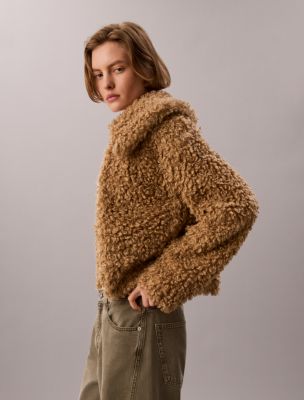 Женские куртки Calvin Klein Faux Teddy Collar Jacket — фото 6