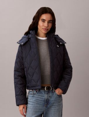Quilted Hooded Puffer Jacket, Blue Nights