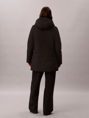 Женская куртка Calvin Klein Lightweight Mid Length Parka, цвет: Чёрный — фото 3