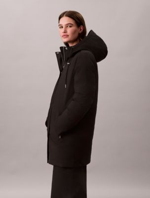 Женская куртка Calvin Klein Lightweight Mid Length Parka, цвет: Чёрный — фото 4