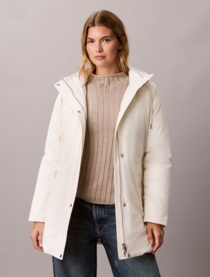 Lightweight Mid Length Parka Jacket, Tofu