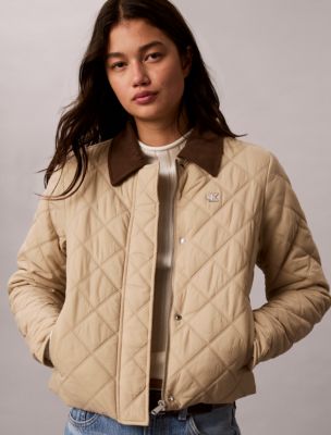 Mixed Media Liner Jacket, Crockery