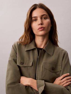 Женские куртки Calvin Klein Cotton Canvas Jacket — фото 3
