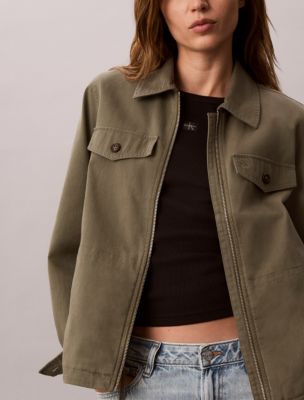 Женские куртки Calvin Klein Cotton Canvas Jacket — фото 5