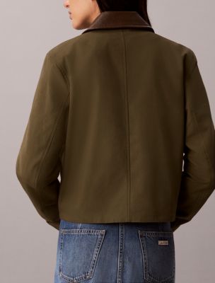 Женская куртка Calvin Klein Utility Short, цвет: Оливковый ночной — фото 4