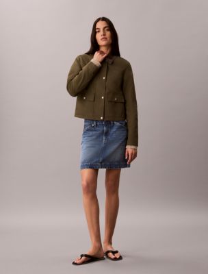 Женская куртка Calvin Klein Utility Short, цвет: Оливковый ночной — фото 5