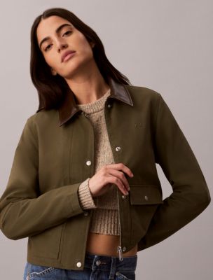 Utility Short Jacket, Olive Night
