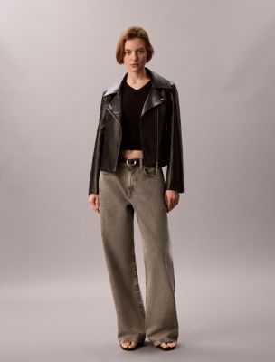 Женские куртки Calvin Klein Faux Leather Biker Jacket — фото 3