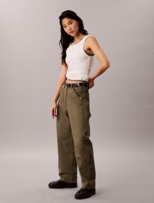 Женские брюки Calvin Klein Cotton Twill Painter Pants — фото 4