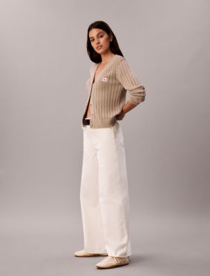 Женские брюки Calvin Klein Cotton Twill Wide Leg Pants — фото 2