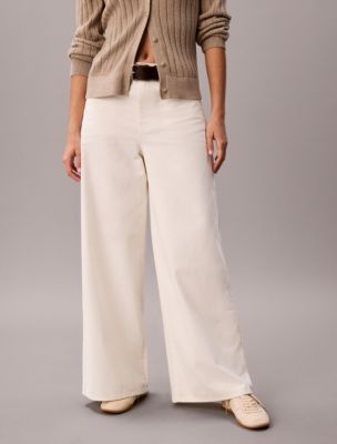 Женские брюки Calvin Klein Cotton Twill Wide Leg Pants — фото 3