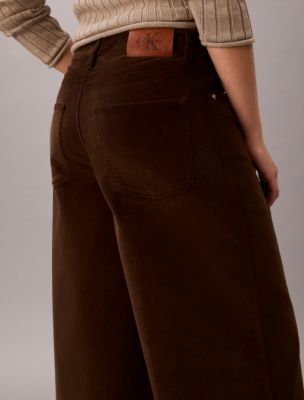 Женские брюки Calvin Klein Corduroy Wide Leg, цвет: Коричневый — фото 6