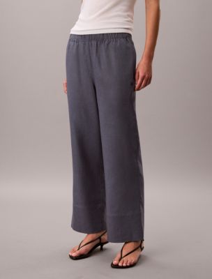 Женские брюки Calvin Klein Linen Blend, цвет: Grisaille — фото 2